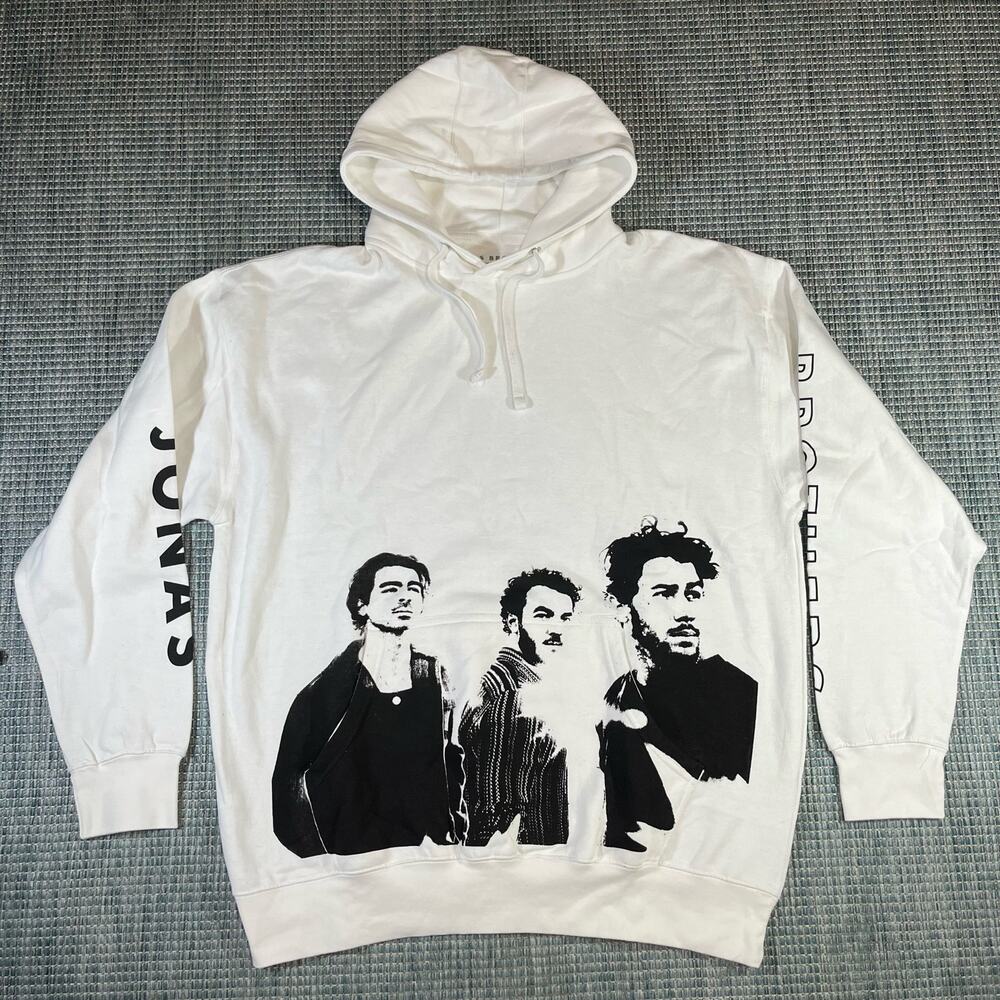 Jonas Brothers Five Albums One Night The Tour Pullover Hoodie Sweatshirt Size XL